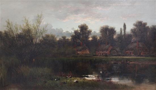 William Pitt (1855-1918) Clifton Hampden, Oxon, 18 x 30in.